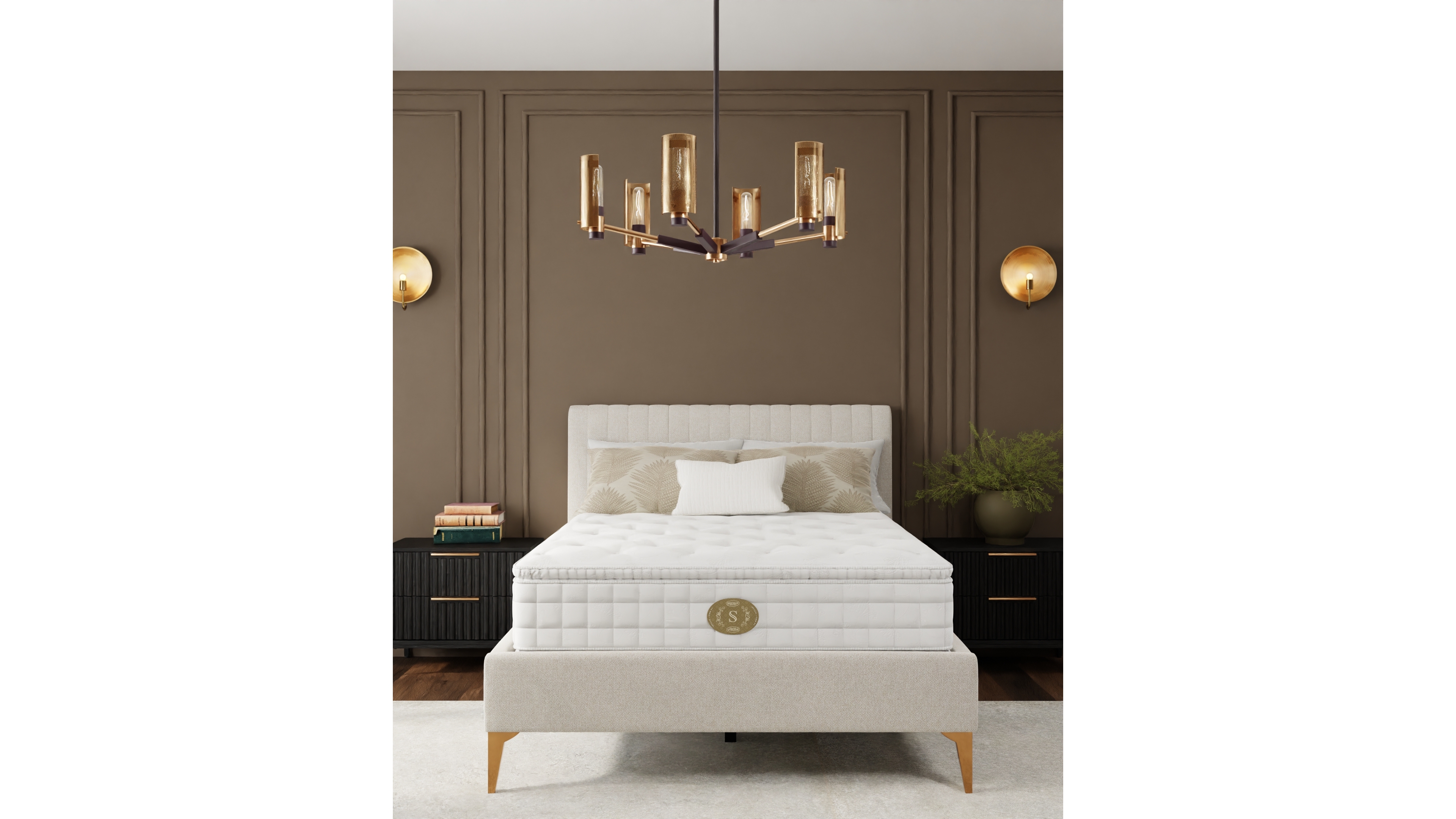 Shifman Idyllic 15" Luxury Firm Pillow Top Mattress Set, Twin Xl