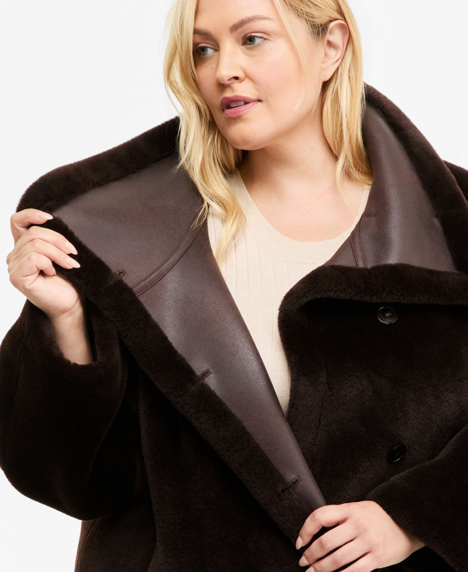 Plus Size Funnel-Neck Teddy Jacket, Created for Macy's