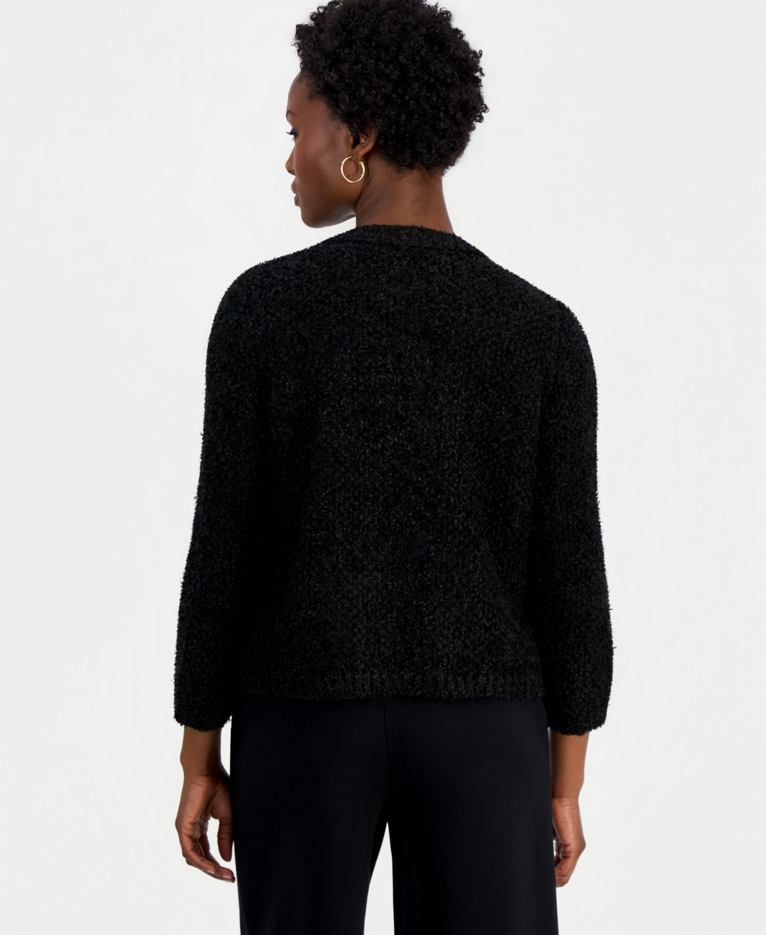 Women's Petite Eyelash Cardigan