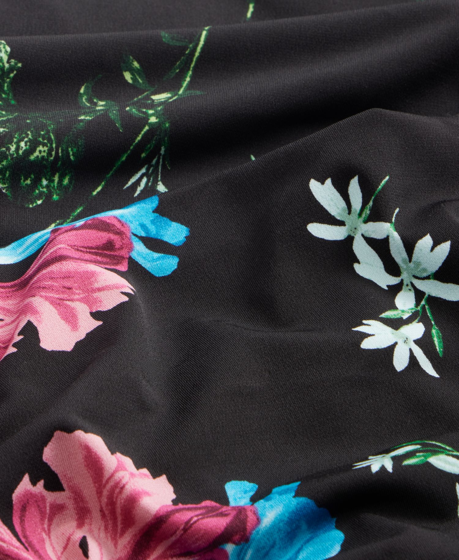 Petite Floral-Print Cowl Neck Top