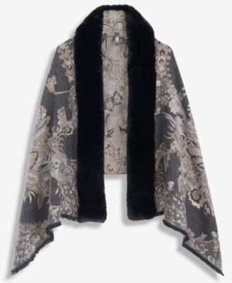 Women's Brocade Floral Wrap Scarf