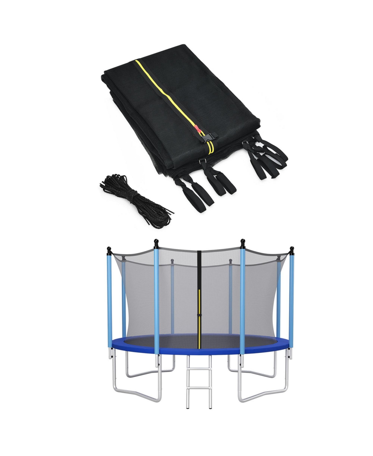 Gymax Trampoline Replacement Safety Enclosure Net Weather-Resistant