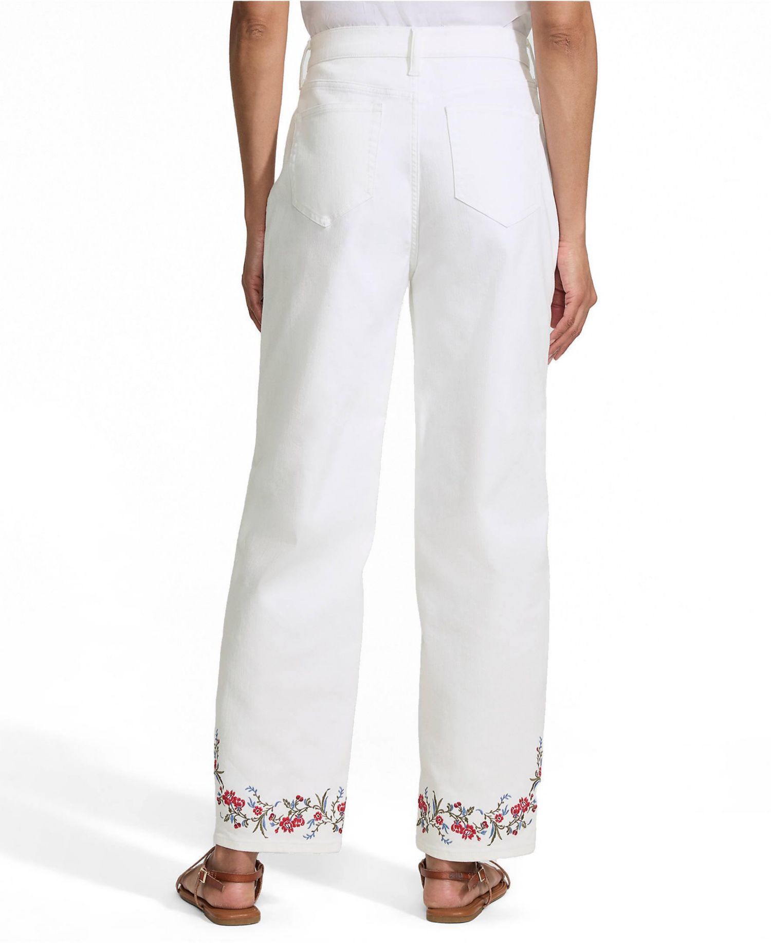Petite Denim High Rise Barrel Leg Ankle Jeans