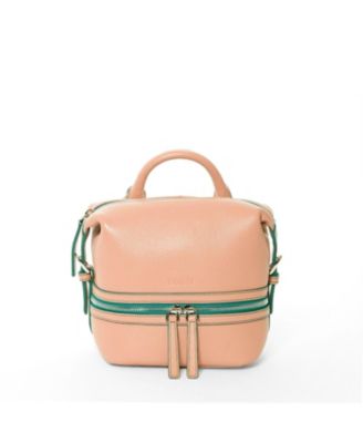 Womens Leather Backpack Purse Convertible Shoulder Crossbody Bag Medium Size with Front and Back Pockets