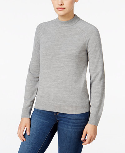 Karen Scott Luxsoft Mock-Neck Sweater, Only at Macy's