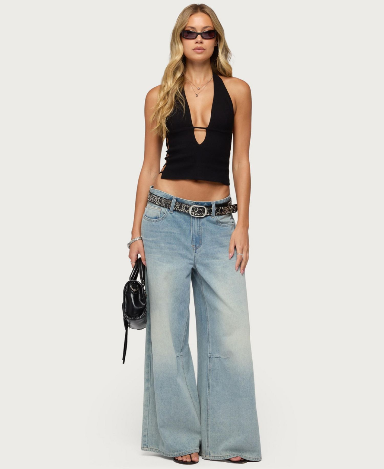 Women's Aneera Cutout Plunging Halter Top