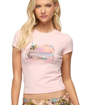 Women's Beach Babe Sequin T Shirt