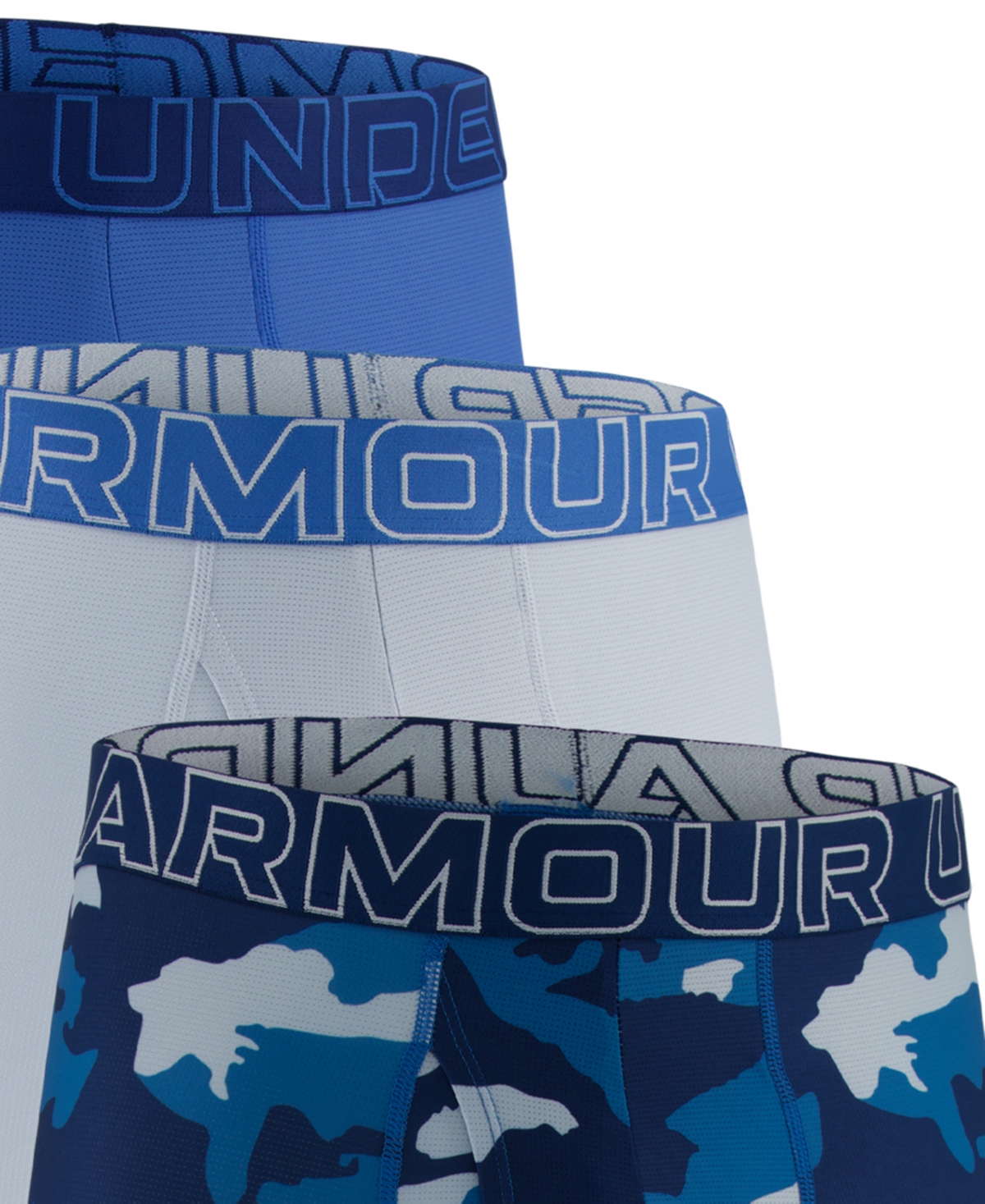 Under Armour Men's Performance Tech Mesh Novelty 6" Boxer Briefs, 3-Pack