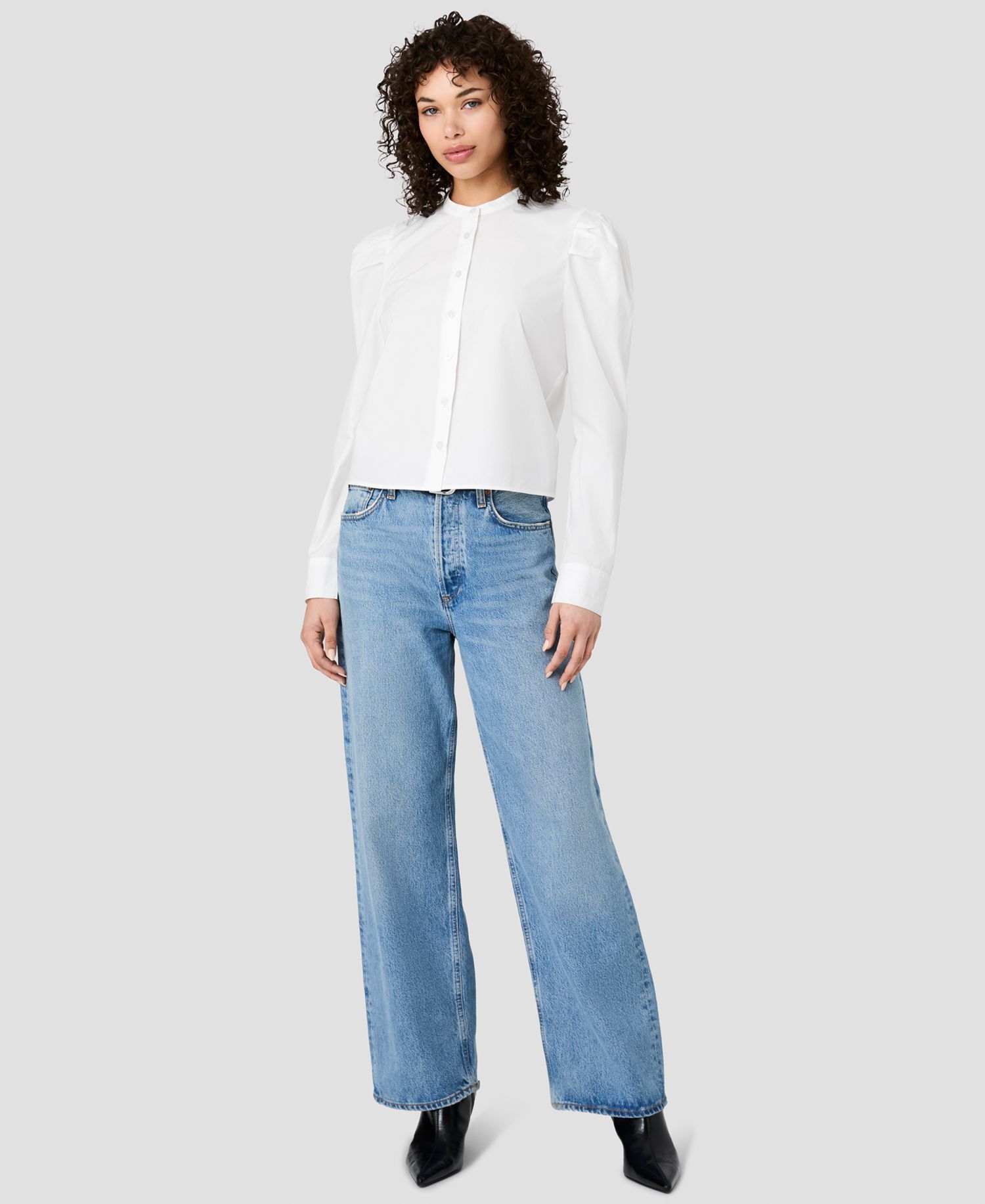 Women's Cambria Crewneck Button-Front Top