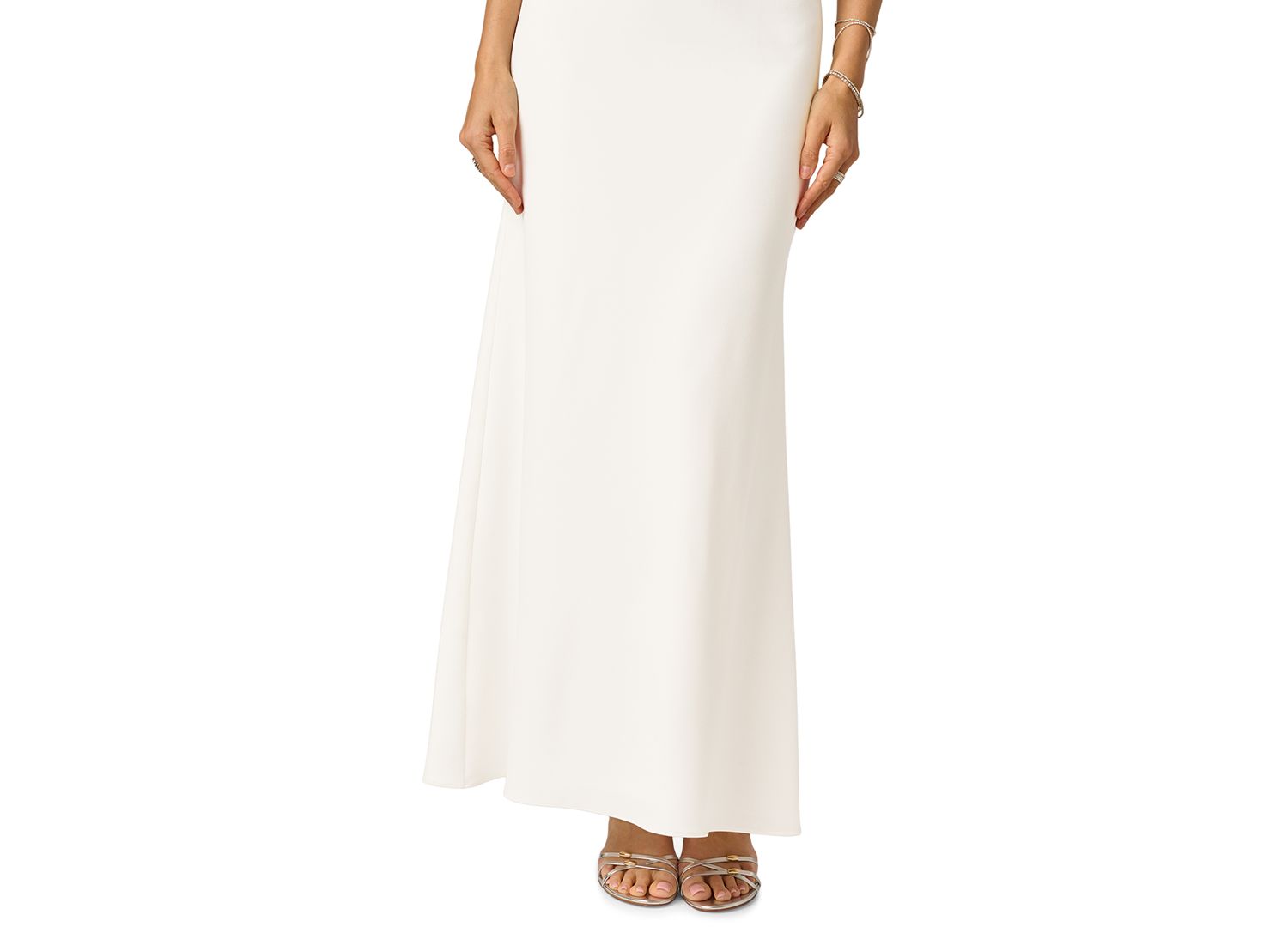 Women's Rosette Halter Crepe Gown