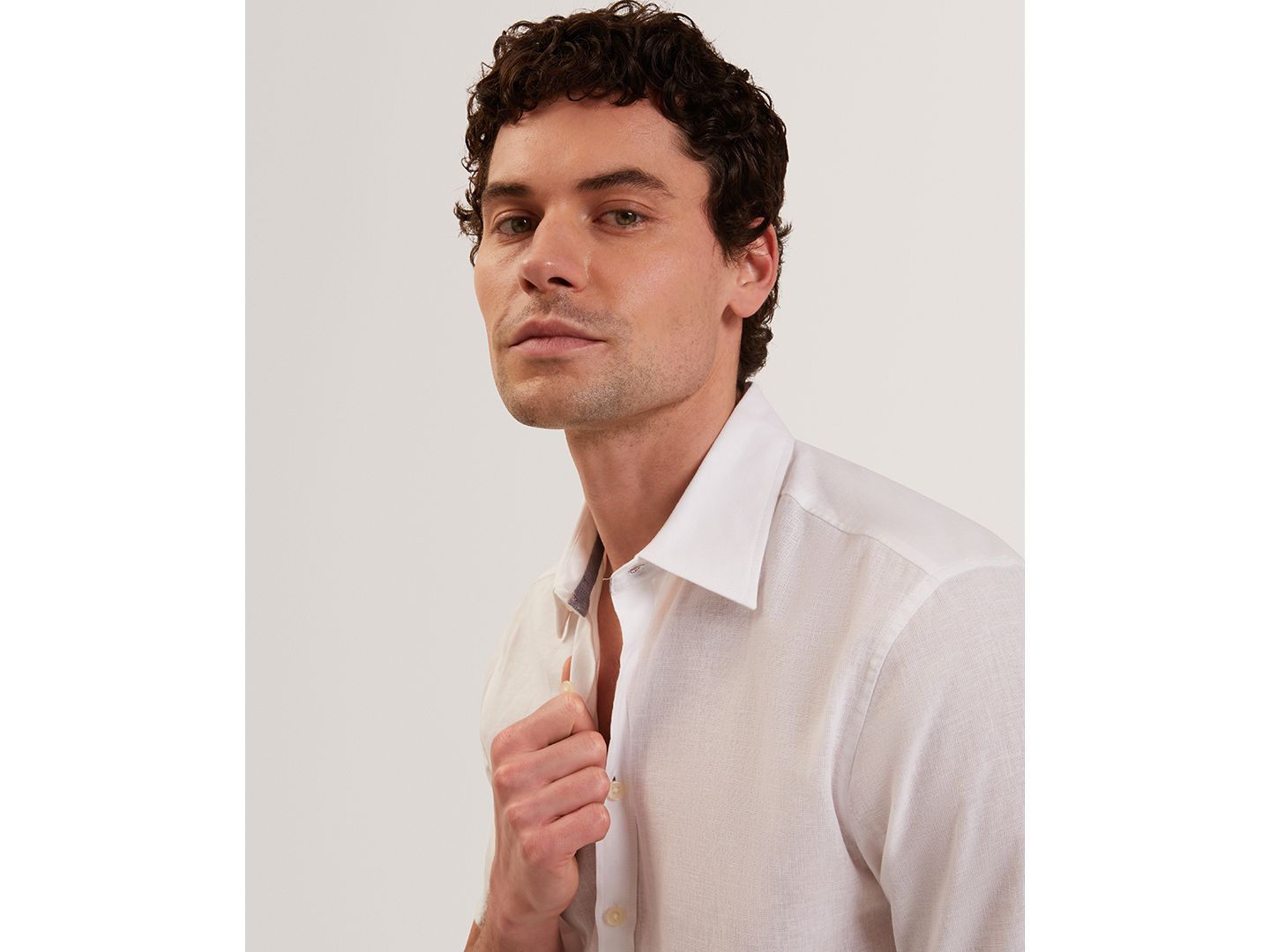Мужская рубашка Ted Baker Wryte Short-Sleeve, цвет: Белый — фото 3