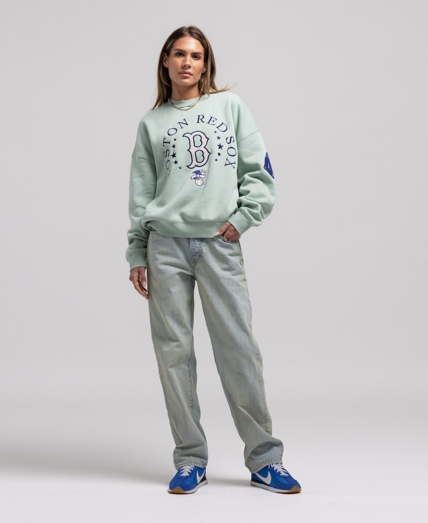 Women's Green Boston Red Sox Yacht Rock Sweatshirt
