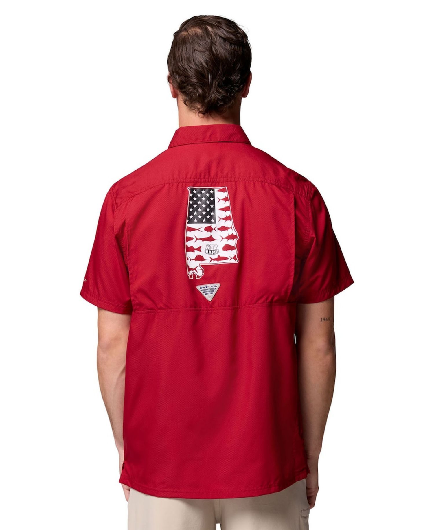 Men's Crimson Alabama Crimson Tide Slack Tide Camp Button-Up Shirt