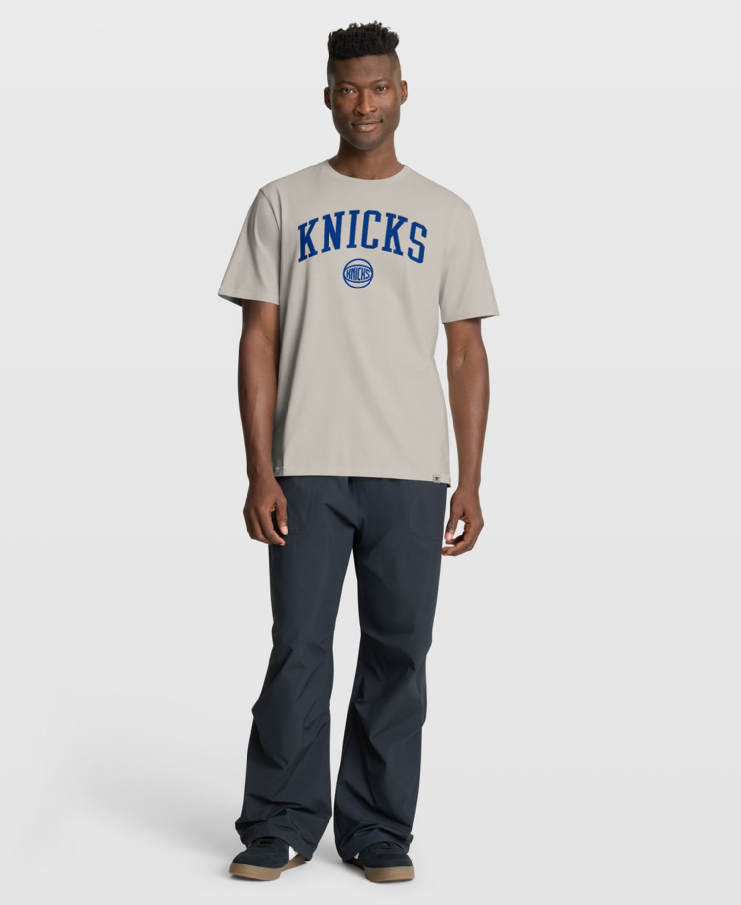 Men's Cream New York Knicks Crossover Collection Pull Up Jumper Shot Premium T-Shirt