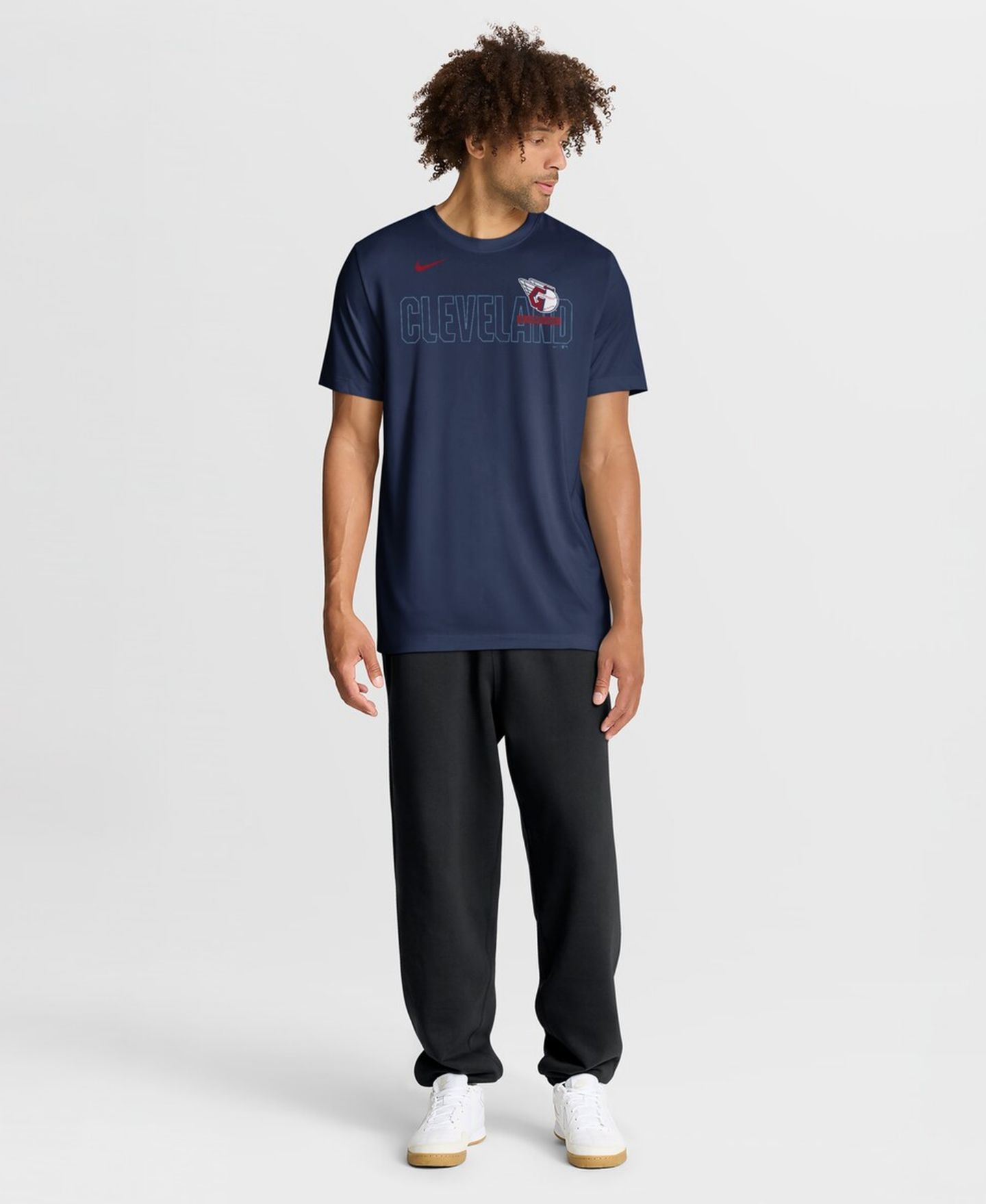 Мужская футболка Nike Navy Cleveland Guardians Knockout Team Legend Dri-FIT — фото 3