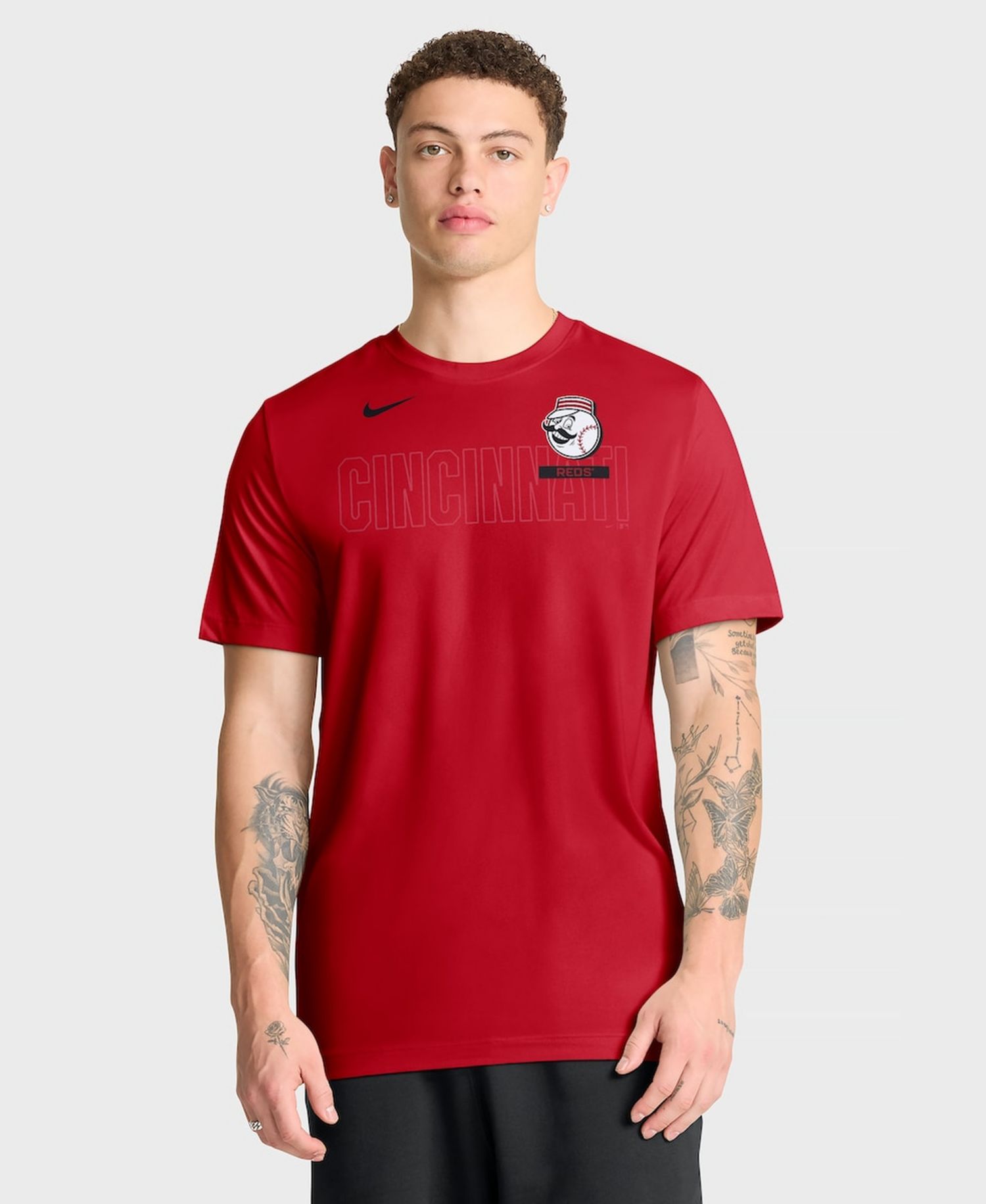 Men's Red Cincinnati Reds Knockout Team Legend Dri-FIT T-Shirt