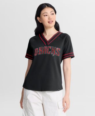 Women's Black Arizona Diamondbacks Diva Race Ahead Raglan V-Neck T-Shirt