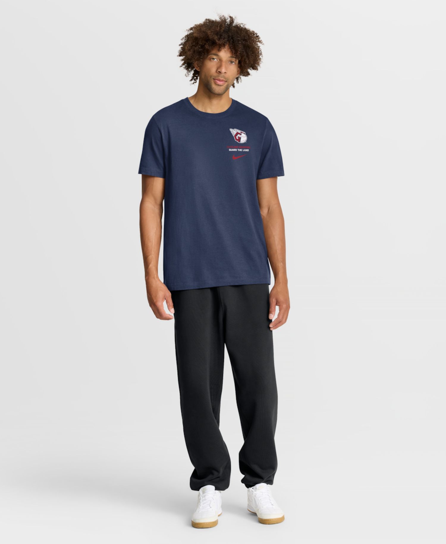 Men's Navy Cleveland Guardians Primetime 2-Hit T-Shirt