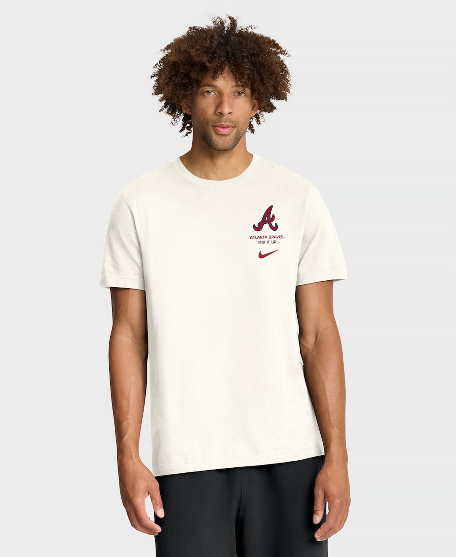 Men's Cream Atlanta Braves Primetime 2-Hit T-Shirt