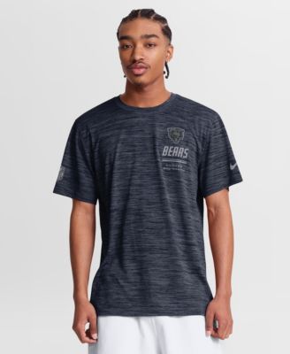 Men's Navy Chicago Bears Sideline Double Covered Dri-FIT Velocity T-Shirt