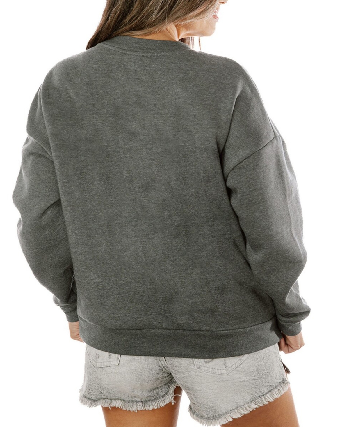 Gameday Couture Women's Charcoal Columbus Crew Oversized Fleece Pullover Sweatshirt
