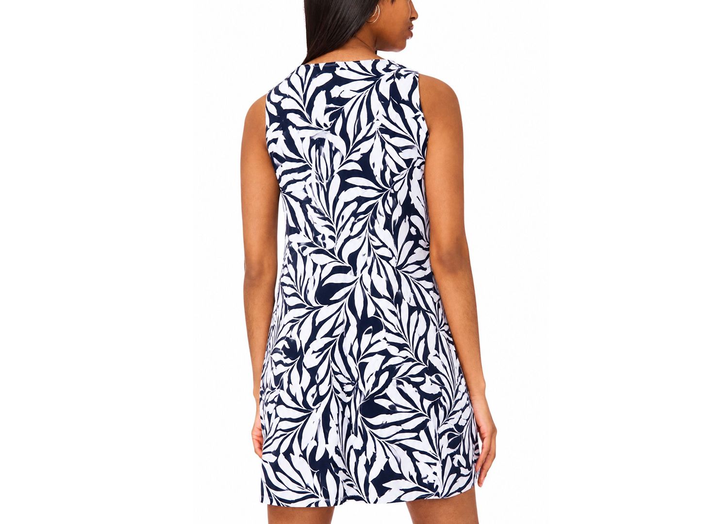 Petite Keyhole-Neck A-Line Dress