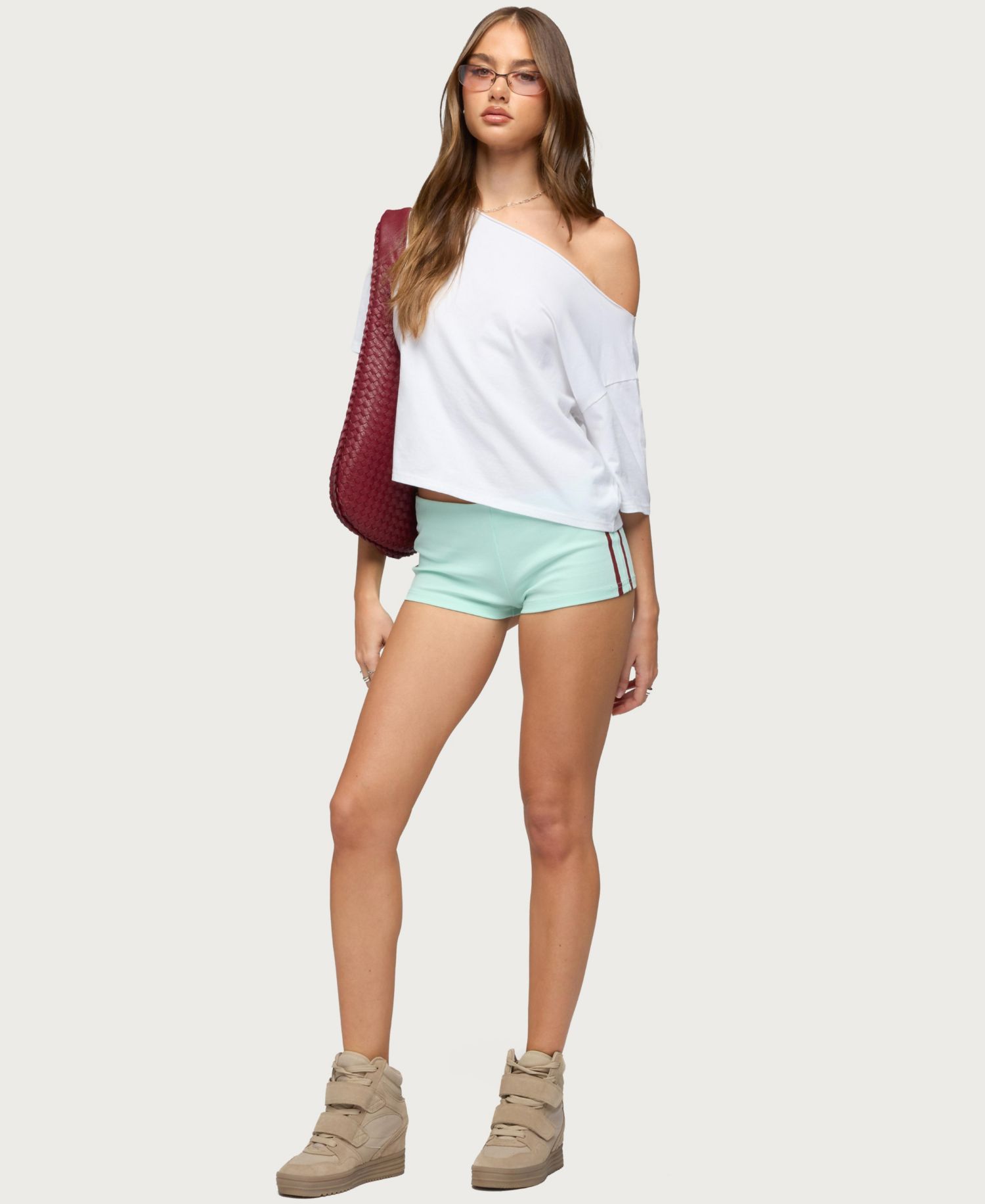 Women's Yolenna Contrast Stripe Micro Shorts