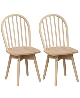 Swivel Dining Chairs Farmhouse Spindle Kitchen Chairs with Solid
