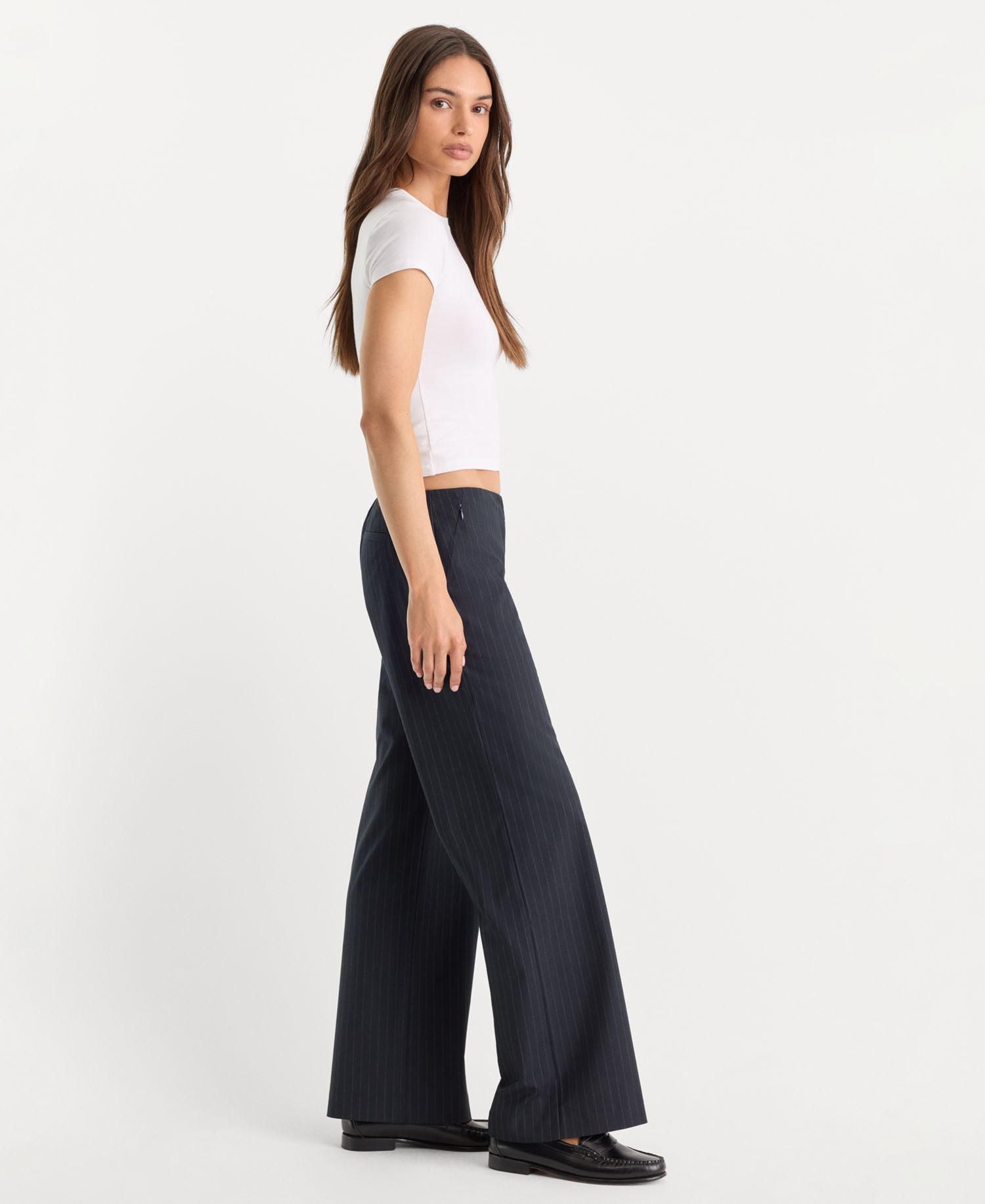 Women's Low-Rise Wide-Leg Trousers