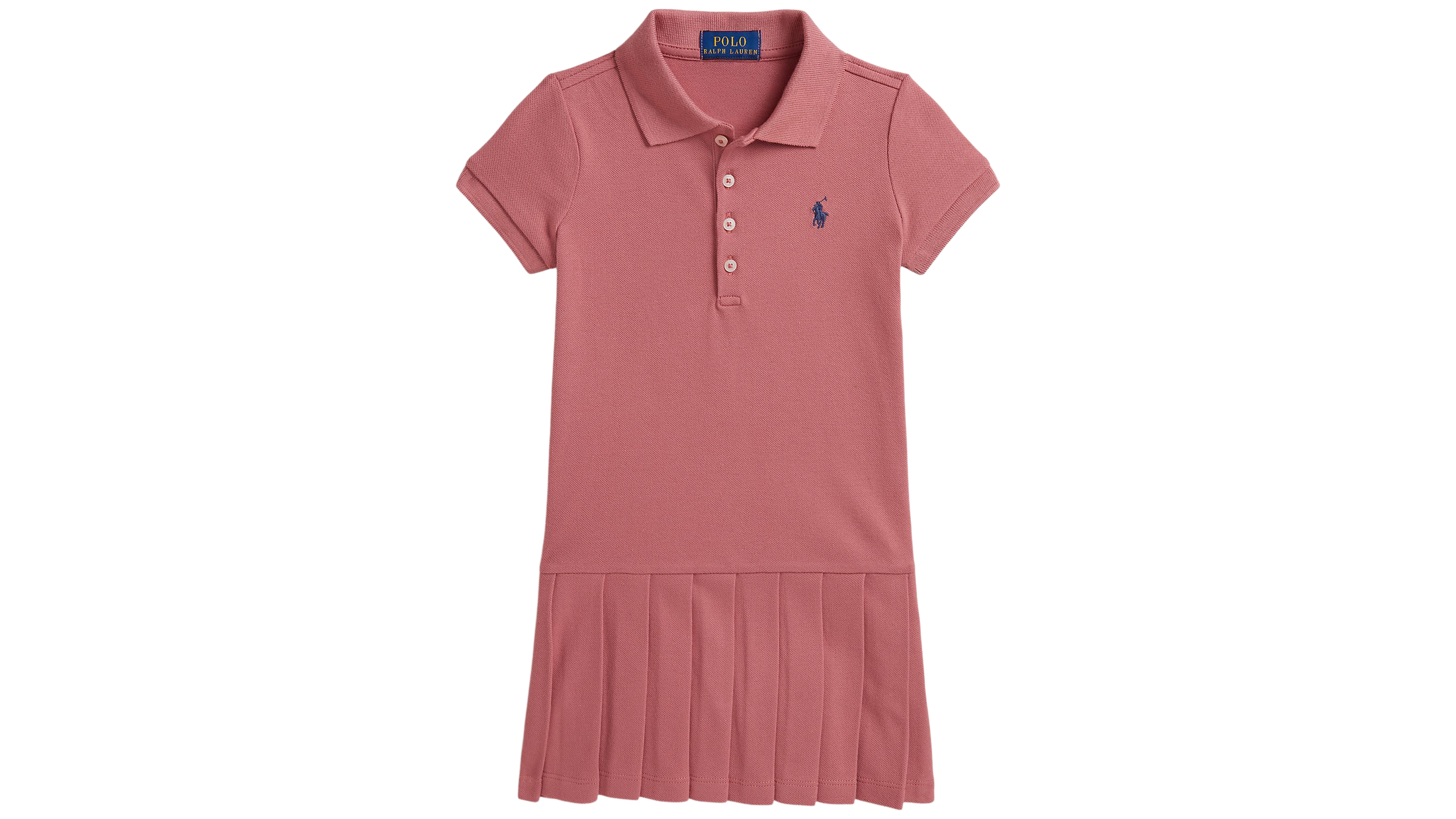Polo Ralph Lauren Girls' 2T-6X Pleated Stretch Mesh Dress