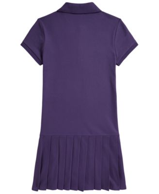 pleated stretch mesh polo dress Polo Ralph Lauren Girls 2T-6X Pleated Stretch Mesh Polo Dress