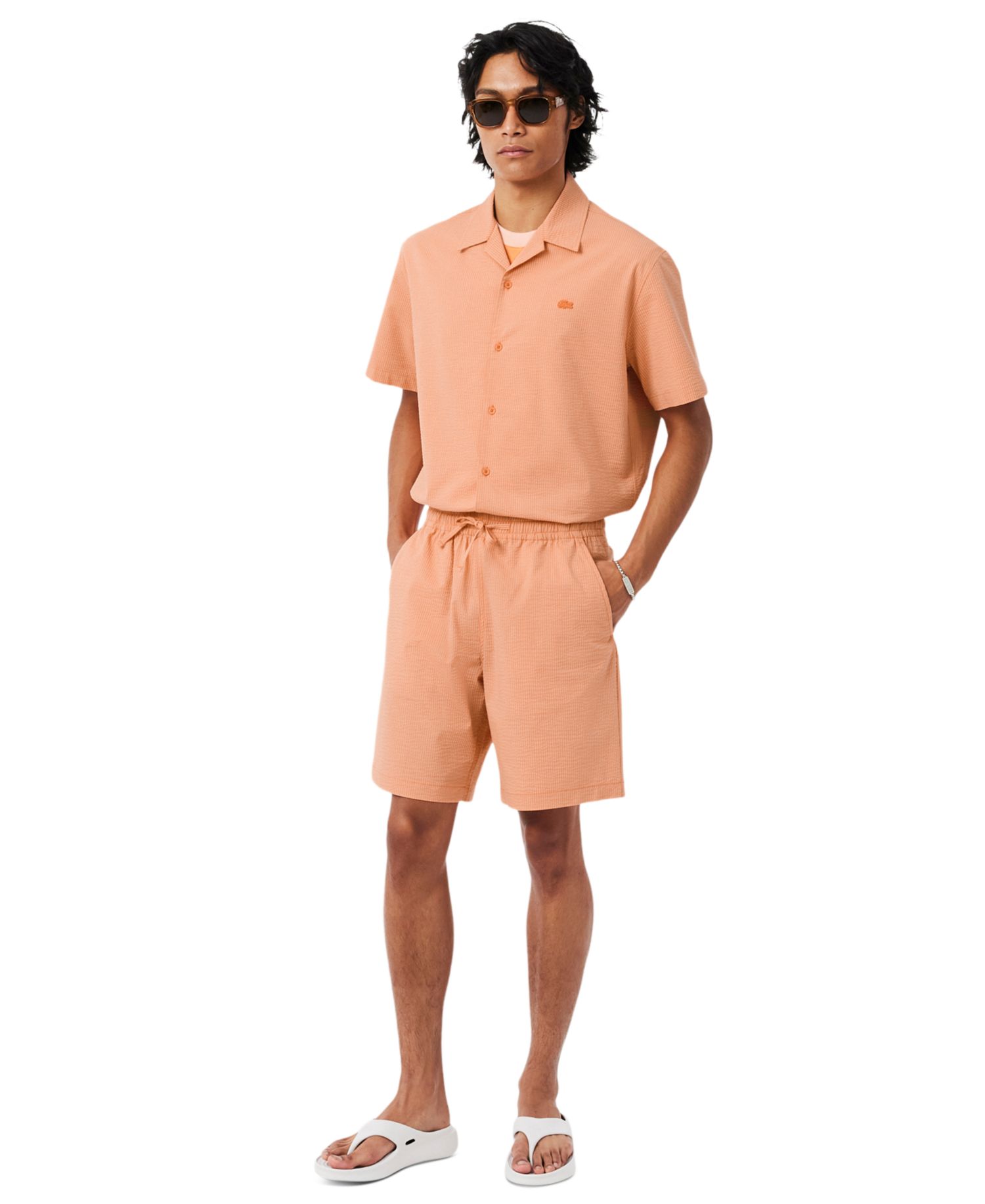 Men's Seersucker Relaxed-Fit Shorts
