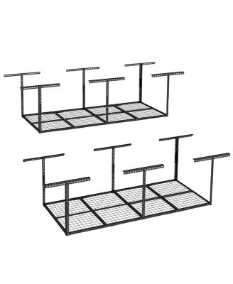 2 Pack Overhead Garage Storage Adjustable Ceiling Rack, Classic Series