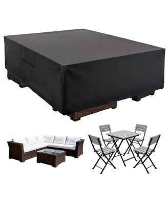 600D Waterproof Patio Furniture Cover for Outdoor Dining Table and Chairs