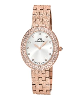 Women's Angelica Watch with Sunray Dial, Topaz Gemstones and Stainless Steel Bracelet 1344CANS