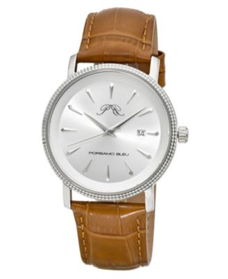 Men's Veritas 2 Genuine Leather Band Watch 1362CVEL