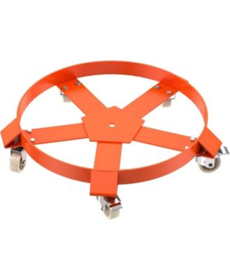 55 Gallon Drum Dolly 1250 lb Capacity Heavy Duty Barrel Dolly with Steel Frame 5 Swivel Casters Industrial Drum Cart for Warehouse