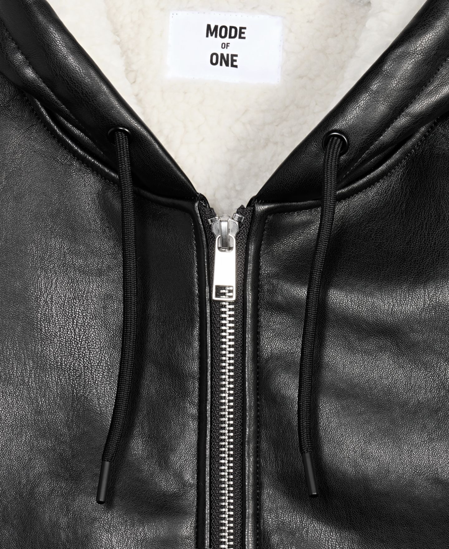 Мужское худи Mode of One Relaxed Sherpa Full-Zip, цвет: Глубокий чёрный — фото 6
