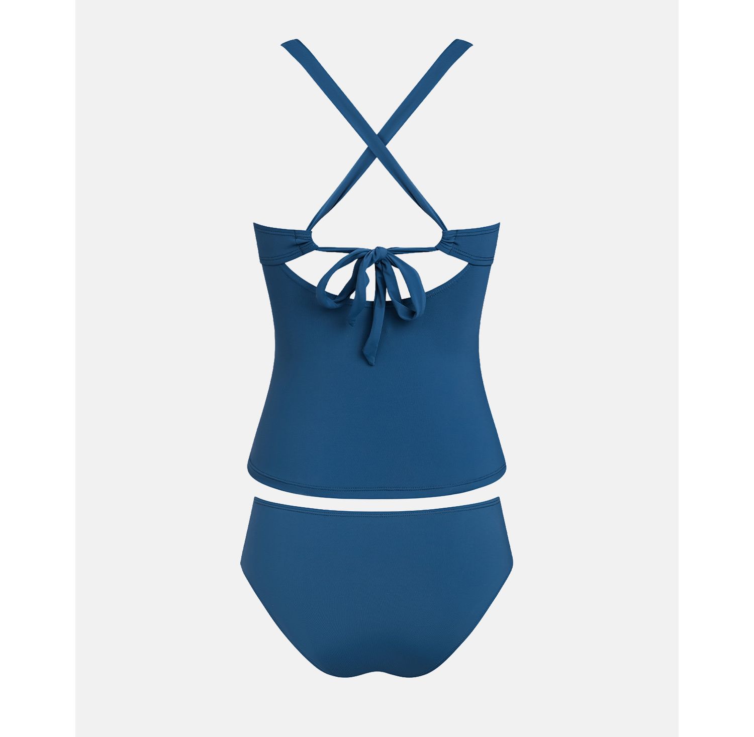 Women's Scoop Neck Cross-Back Tankini Set