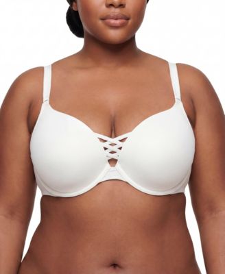 Women's XO Plunge Push-Up Smooth Bra with Crisscross Design