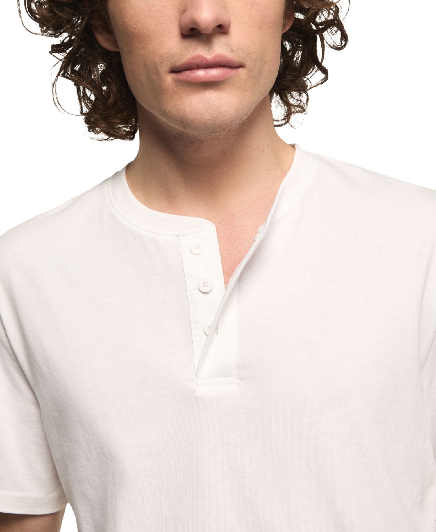 Men's Supima Cotton Short-Sleeve Henley T-Shirt