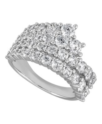 White Cubic Zirconia Band Ring (5-1/8 ct. t.w.) in Sterling Silver Rhodium