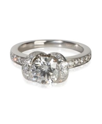 0.9 ct Round Brilliant Diamond Ribbon Engagement Ring
