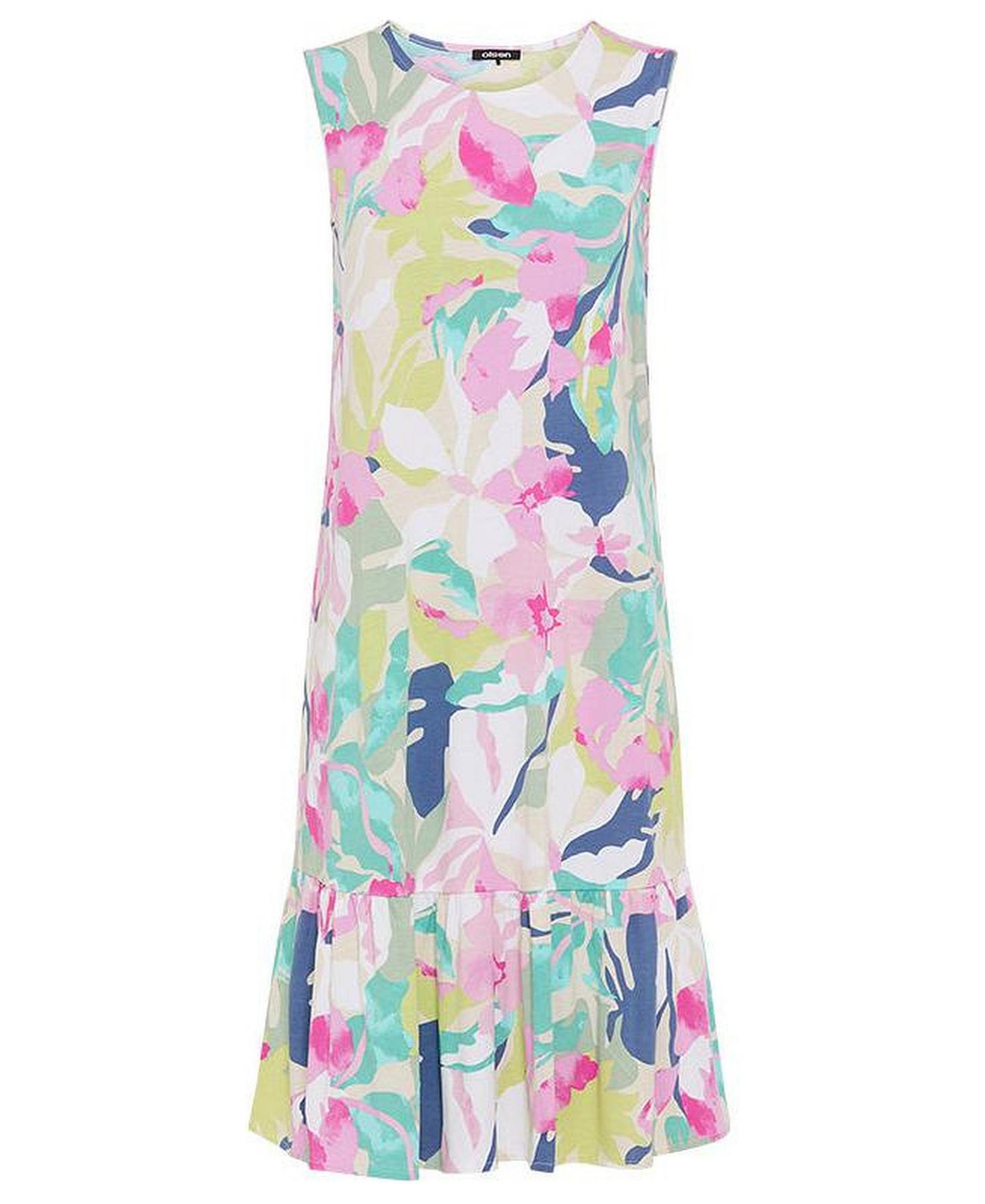 Женское платье Olsen Floral Sleeveless, цвет: Синий — фото 3
