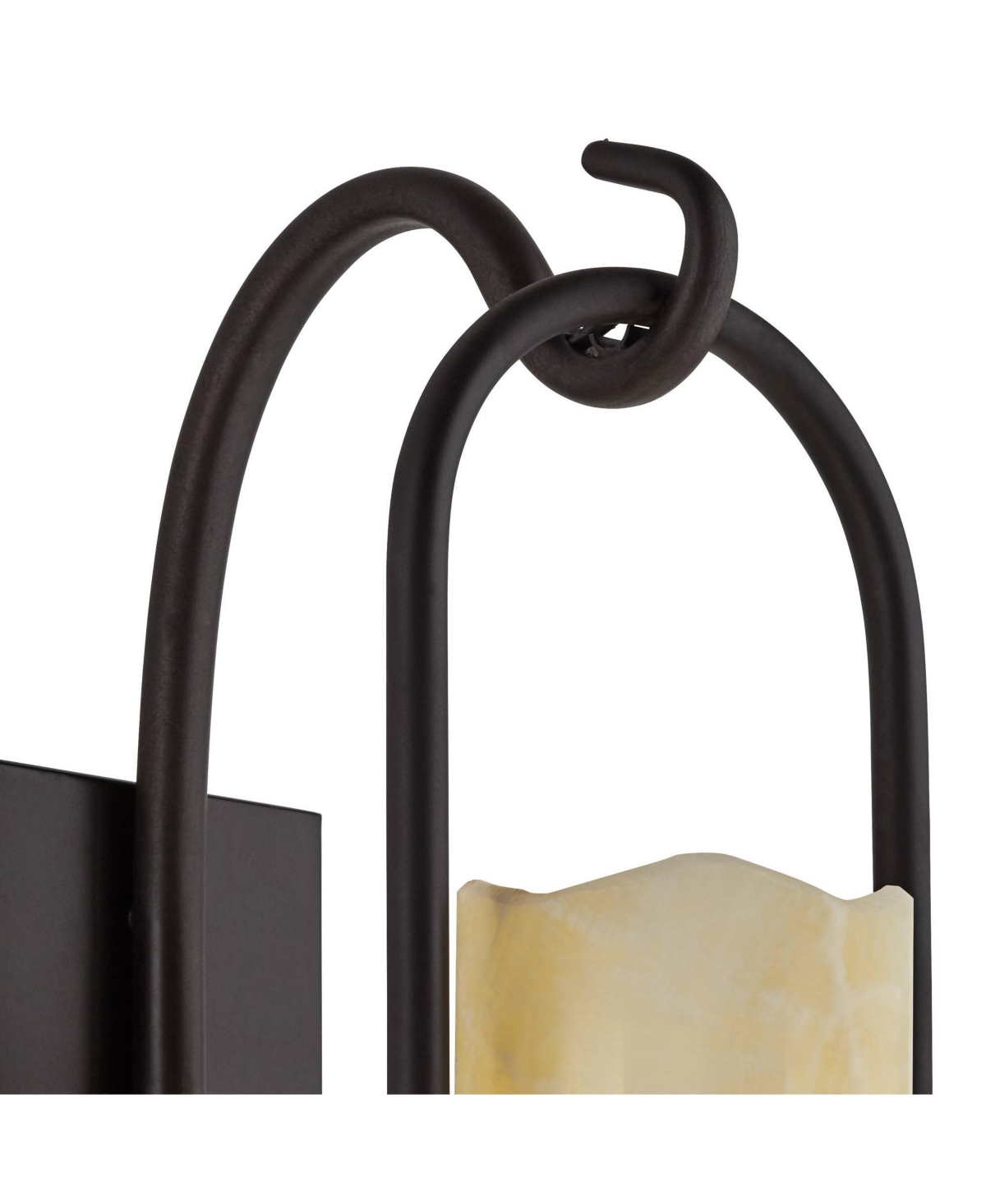 Franklin Iron Works Rustic Wall Light Sconces Set of 2 Hardwire 6 1/2" Fixture Faux Candle for Bedroom Bedside Living Room Hallway