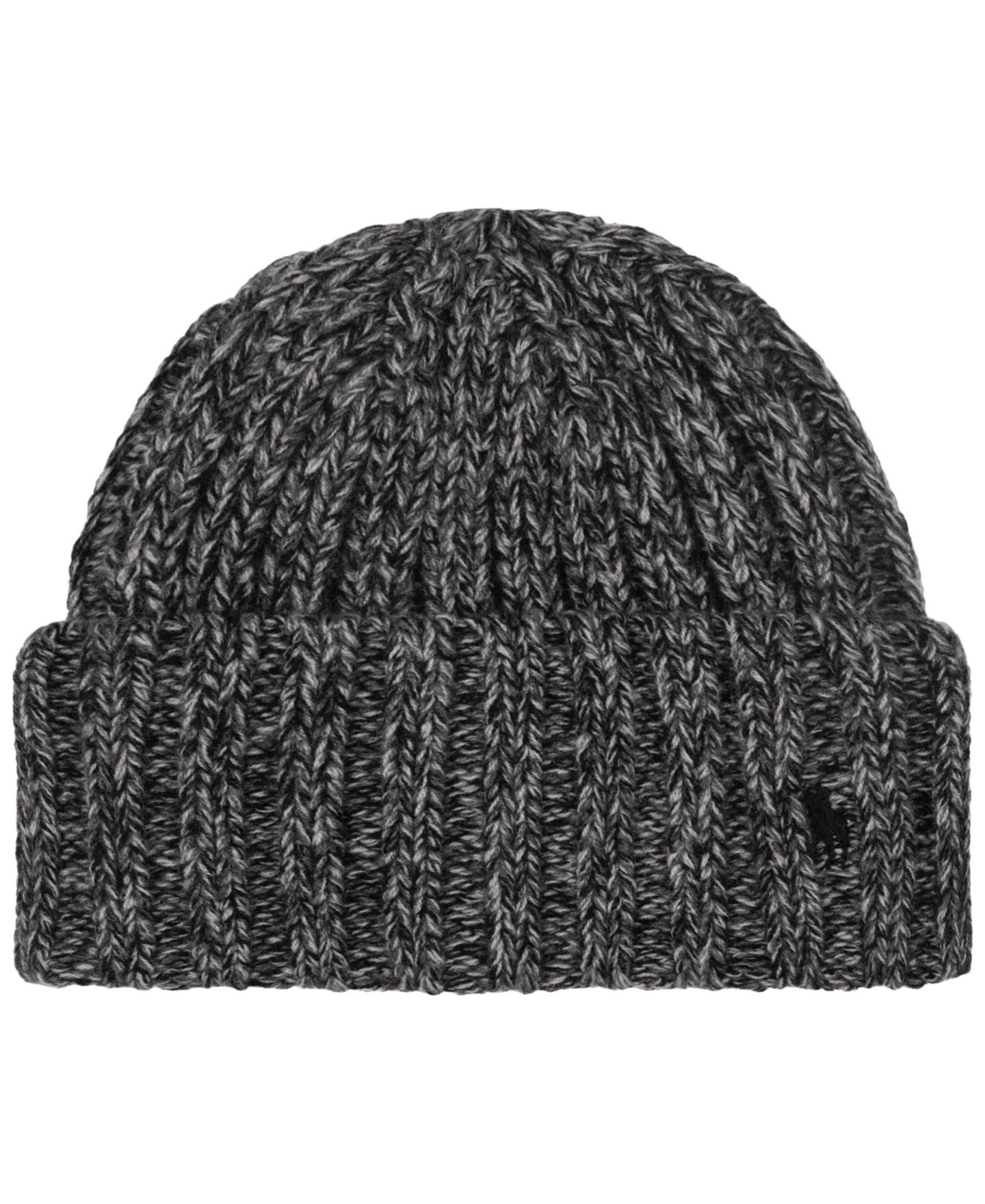 Мужская шапка Polo Ralph Lauren Chunky Beanie Hat, цвет: Чёрный / Кремовый — фото 1