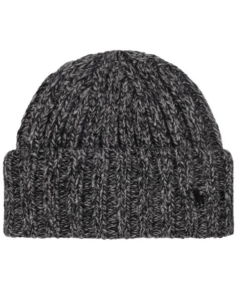 Мужская шапка Polo Ralph Lauren Chunky Beanie Hat, цвет: Чёрный / Кремовый