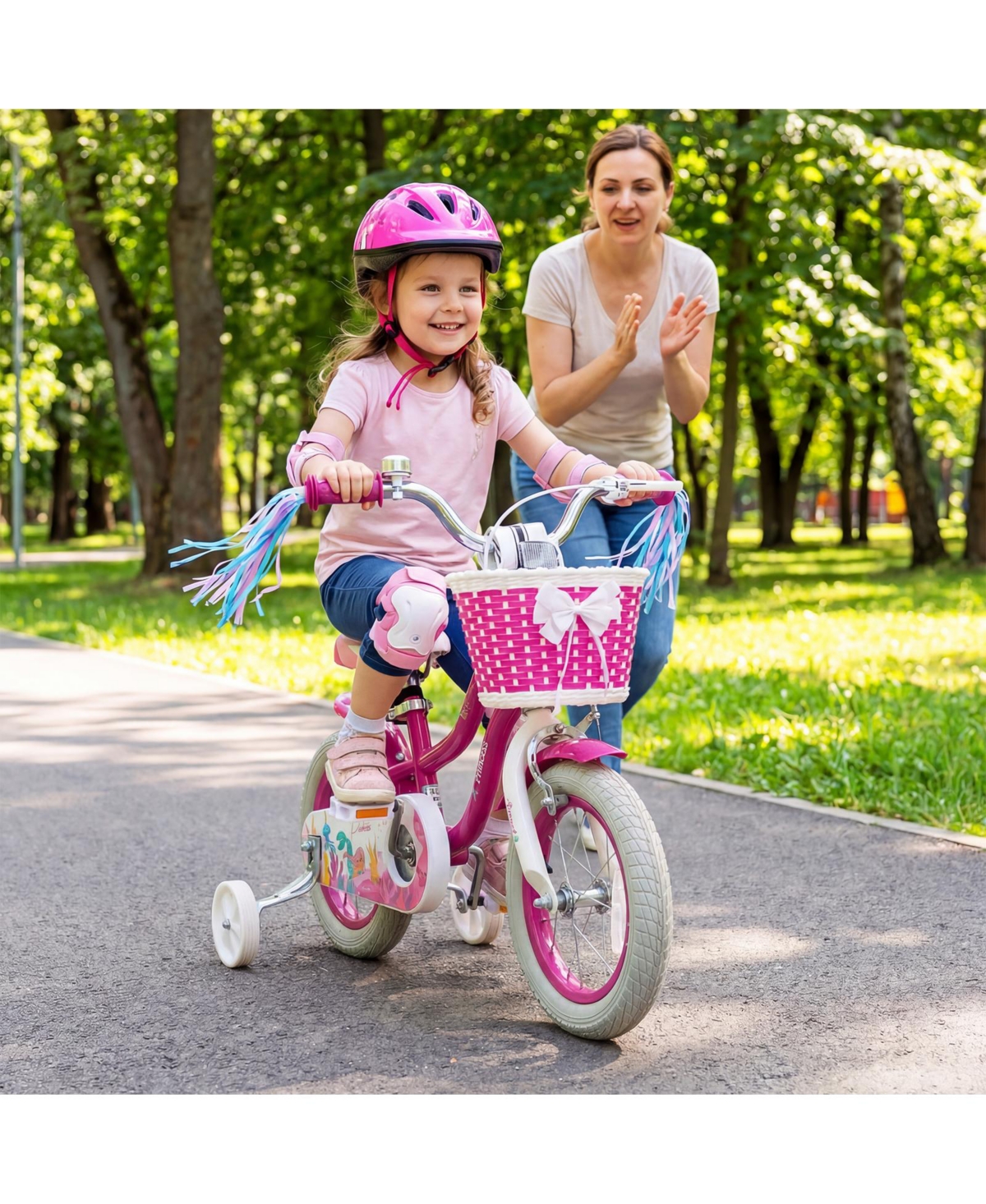 Gymax Kids Bike Training Wheels Hand Coaster Brakes Adjustable Seat Handlebar