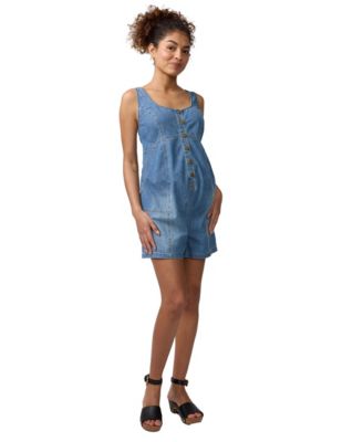 Maternity Ingrid + Isabel Sleeveless Soft Denim Romper