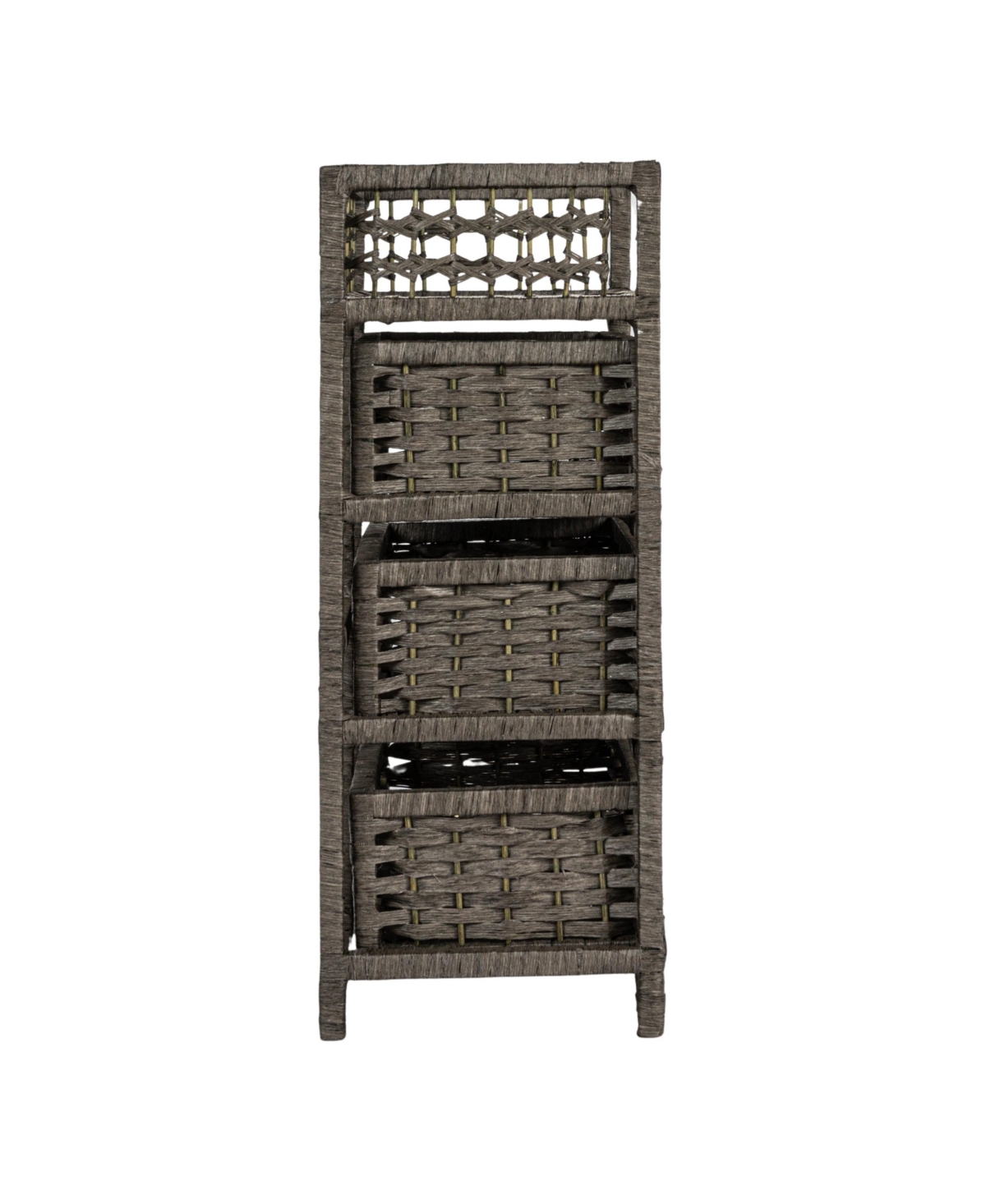 Household Essentials 3-Drawer Storage Organizer Unit with Top Shelf and Cutout Handles